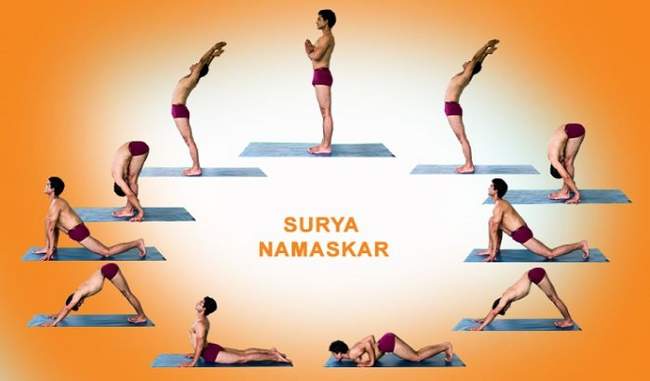 suryanamaskar with all pose